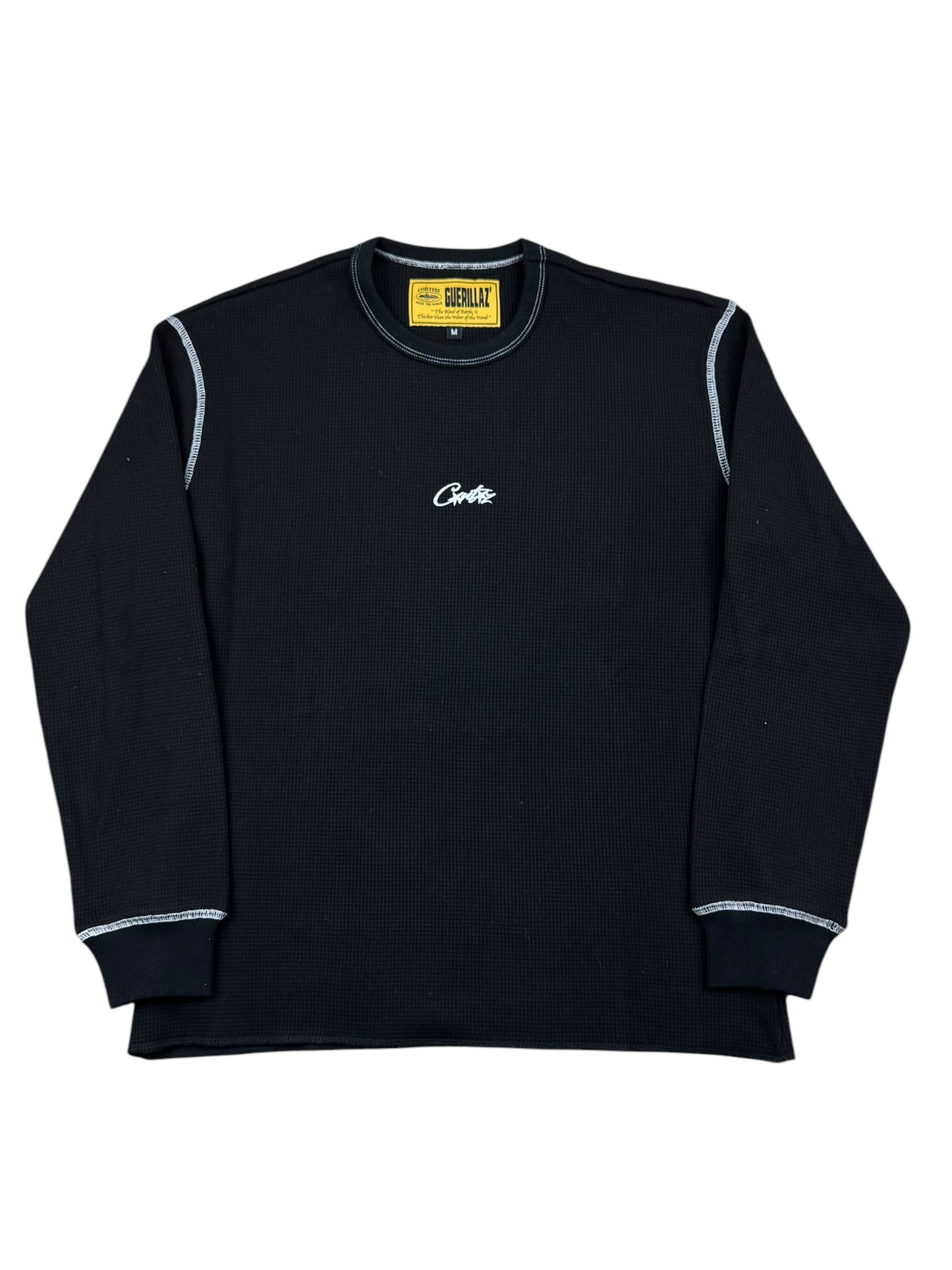 Corteiz Heavyweight Waffle Long-Sleeve Black