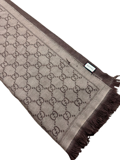 Gucci Wool Jacquard GG Monogram Scarf