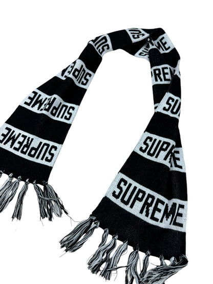 Supreme Bar Stripe Scarf FW16 - Black/White