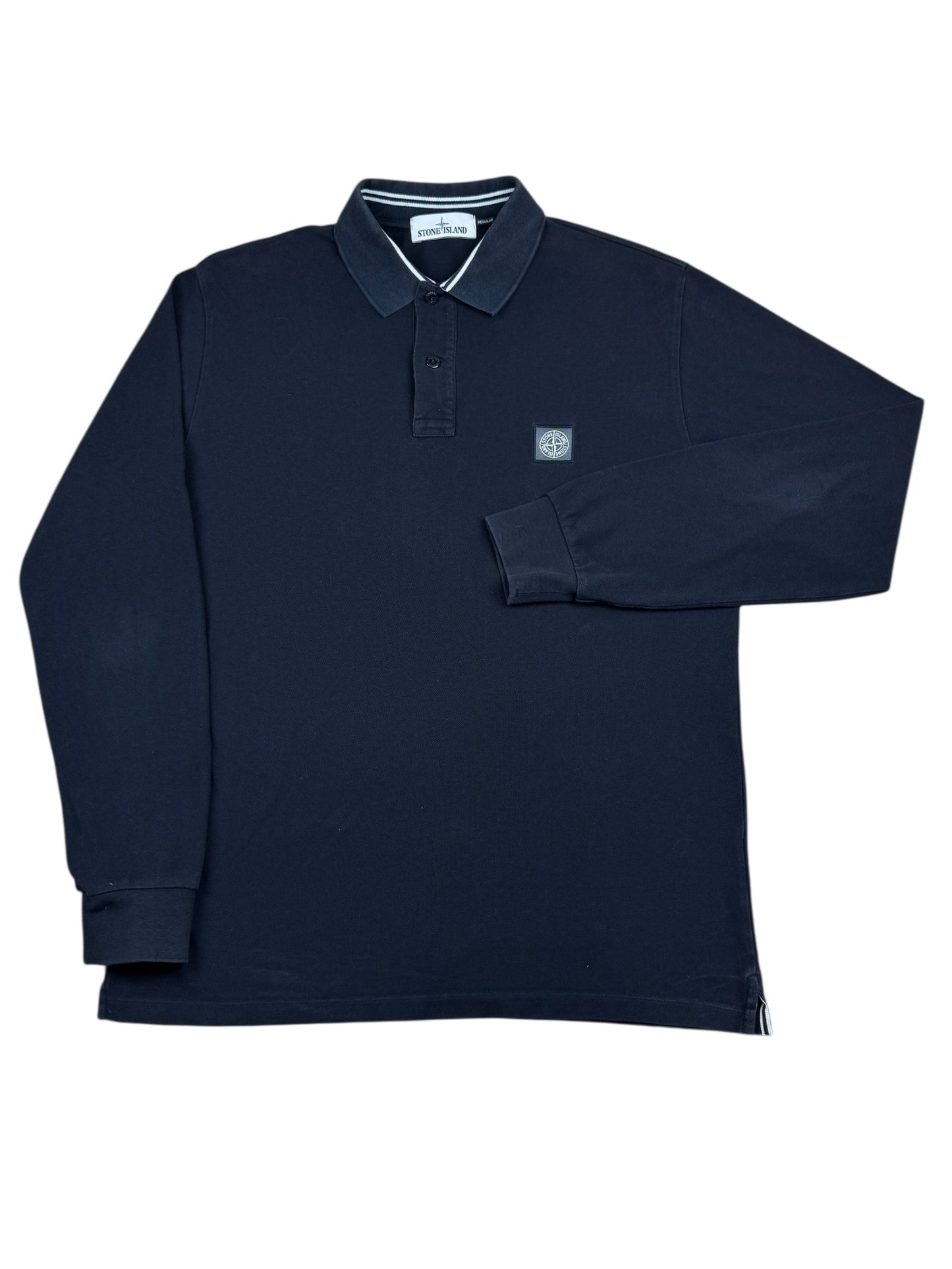 Stone Island Long Sleeve Polo - Navy