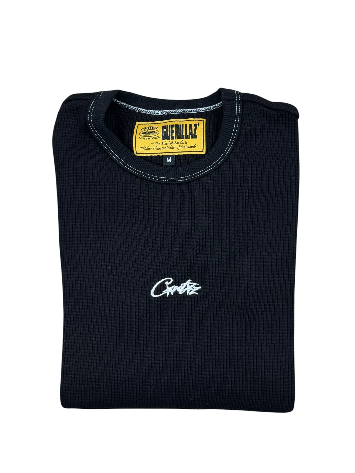 Corteiz Heavyweight Waffle Long-Sleeve Black