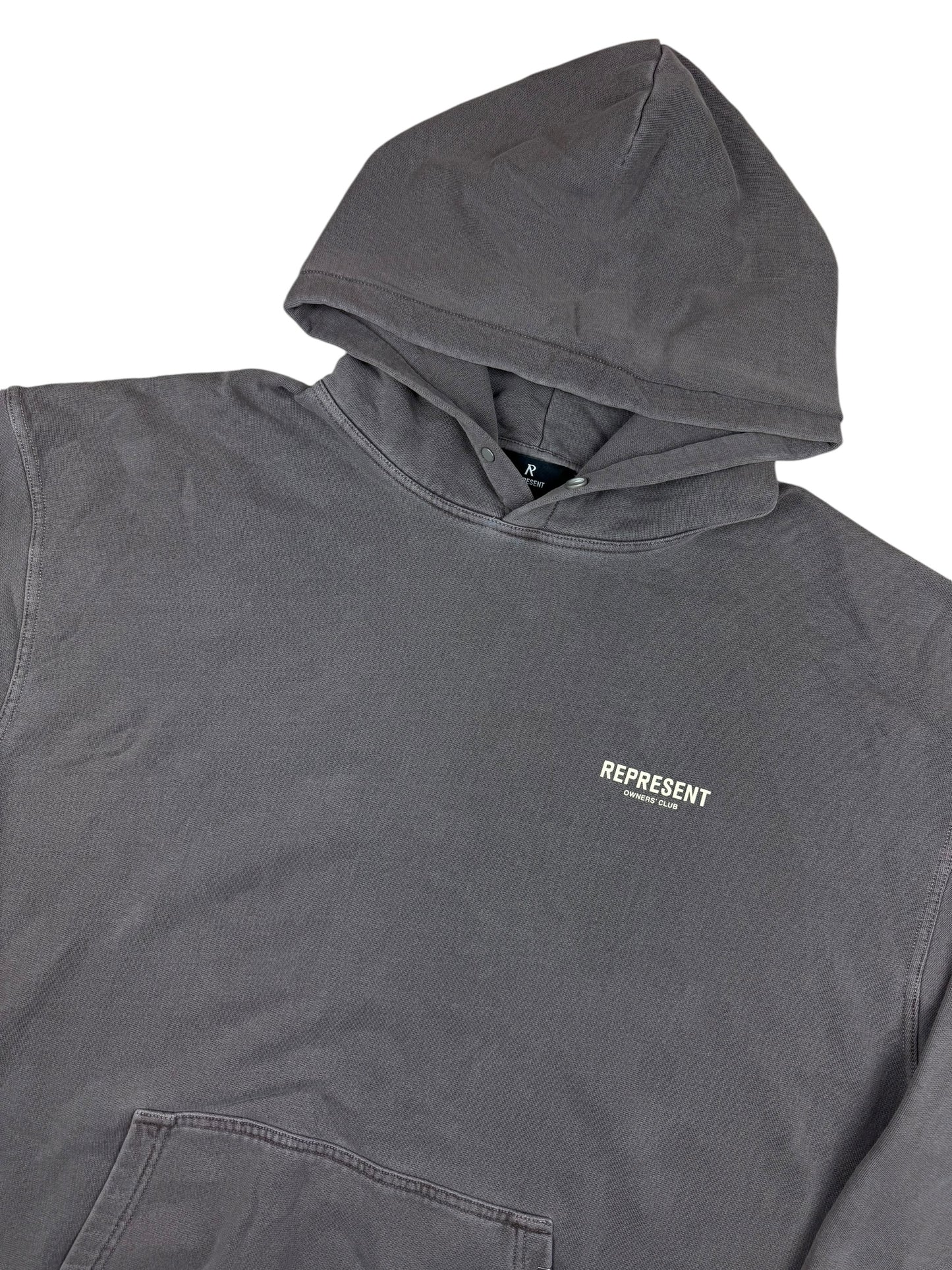 Represent Owners Club Classic Print Hoodie - Fog