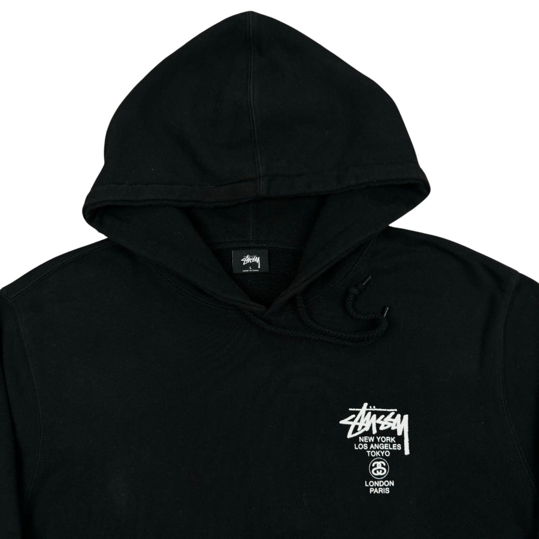 Stussy World Tour Hoodie- Black