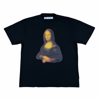 Off White Blurred Mona Lisa T-Shirt - Black