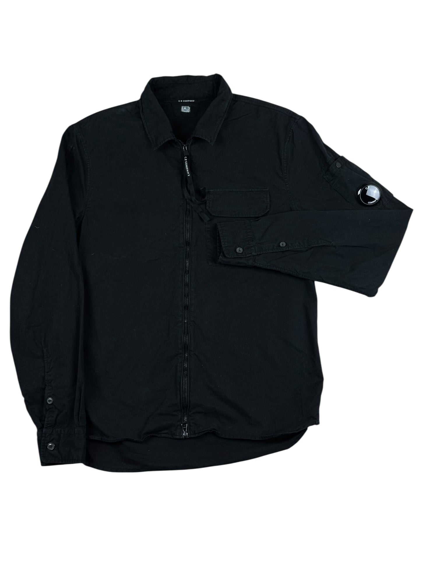 CP Company Gabardine Arm Lens Overshirt - Black