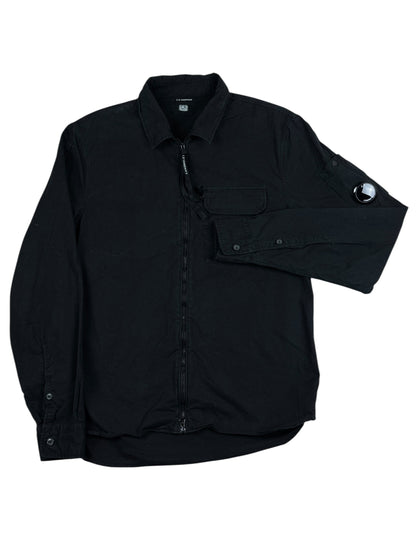 CP Company Gabardine Arm Lens Overshirt - Black