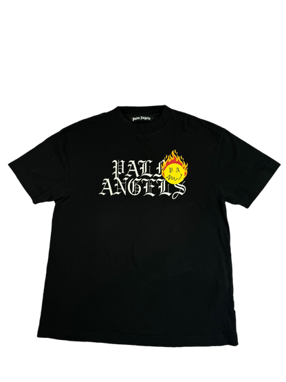 Palm Angels Burning Head Logo Print T-shirt