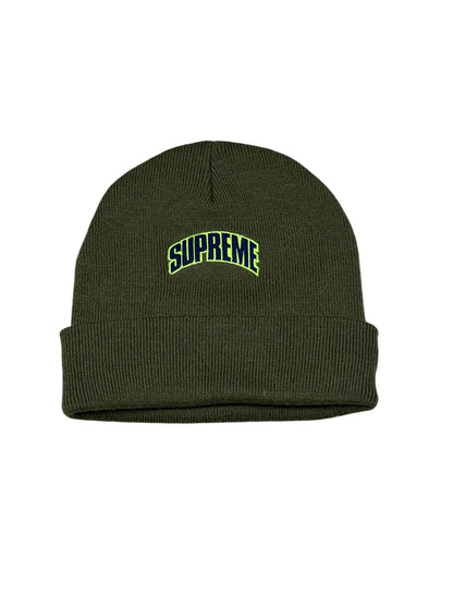 Supreme Crown Logo Beanie FW18 Olive