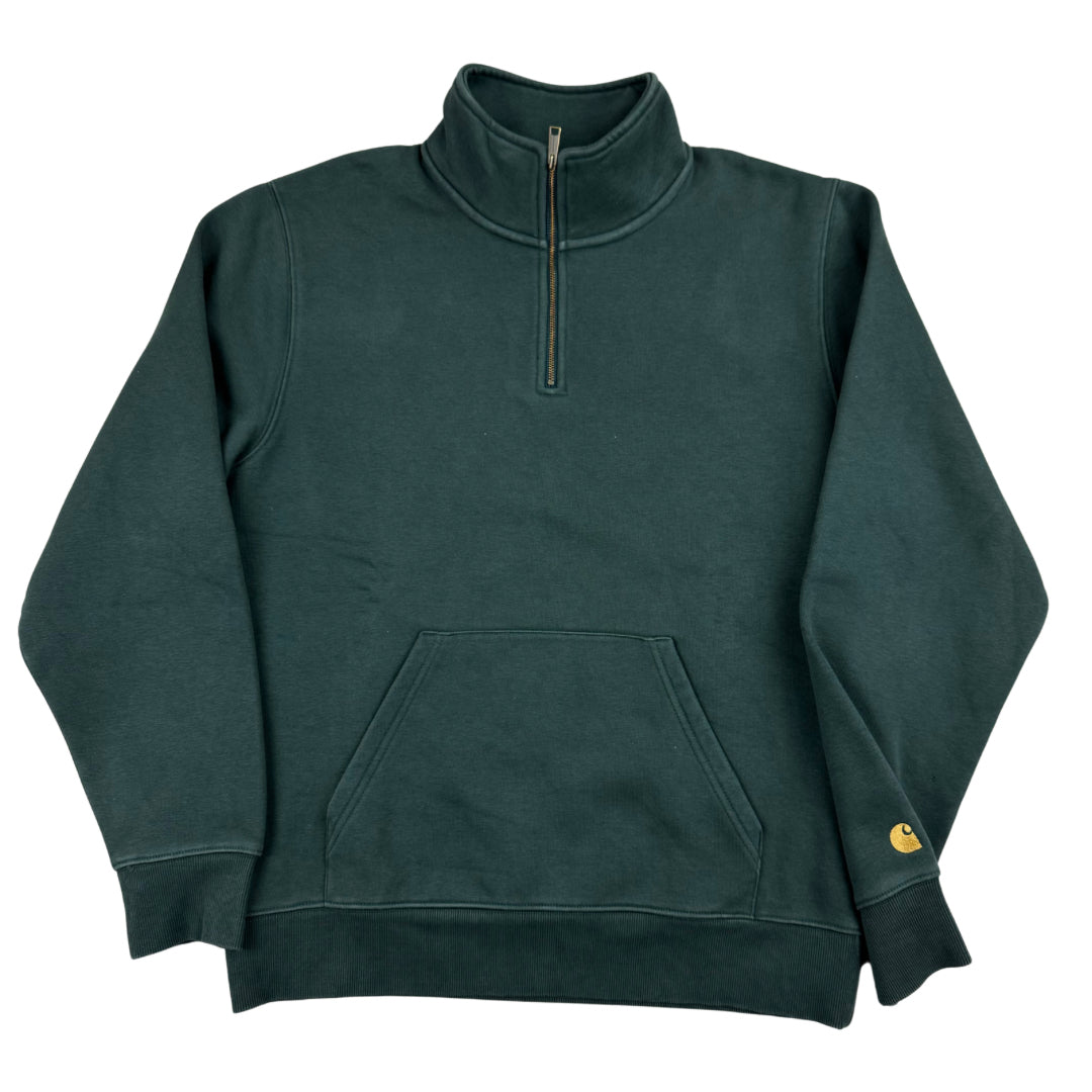 Carhartt Chase Zip Neck Sweater - Heather Green