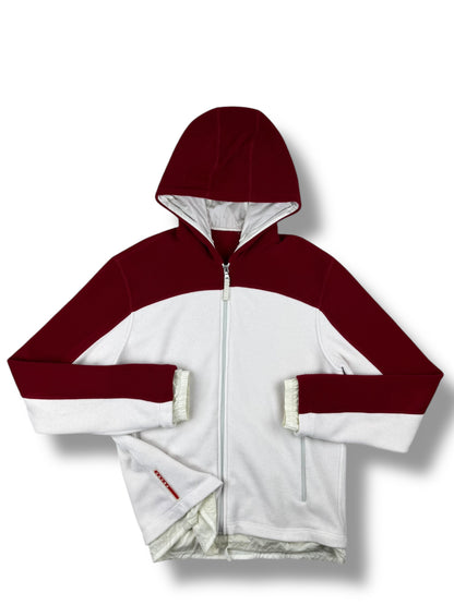 Prada 2008 Fleece Zip Up Hoodie