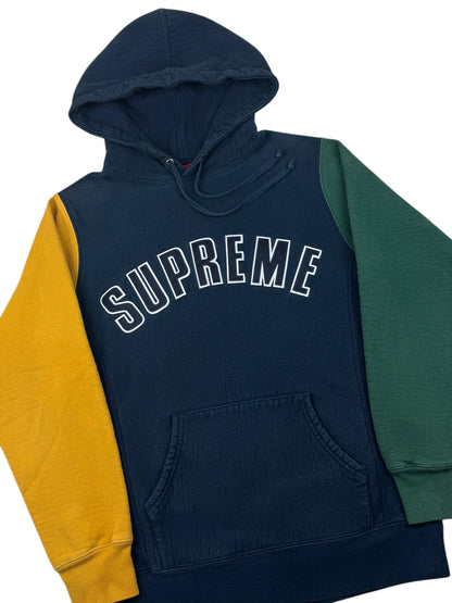 Supreme Color Blocked Arc Logo Hooded Sweatshirt