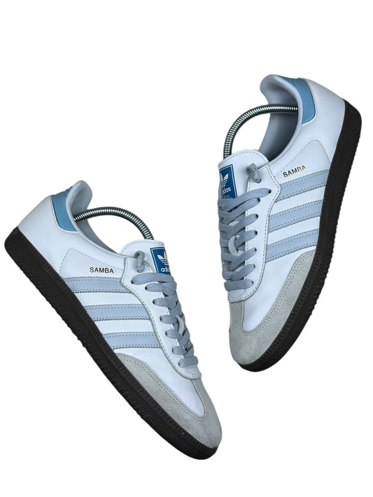 Adidas Samba OG "Cloud White & Halo Blue"