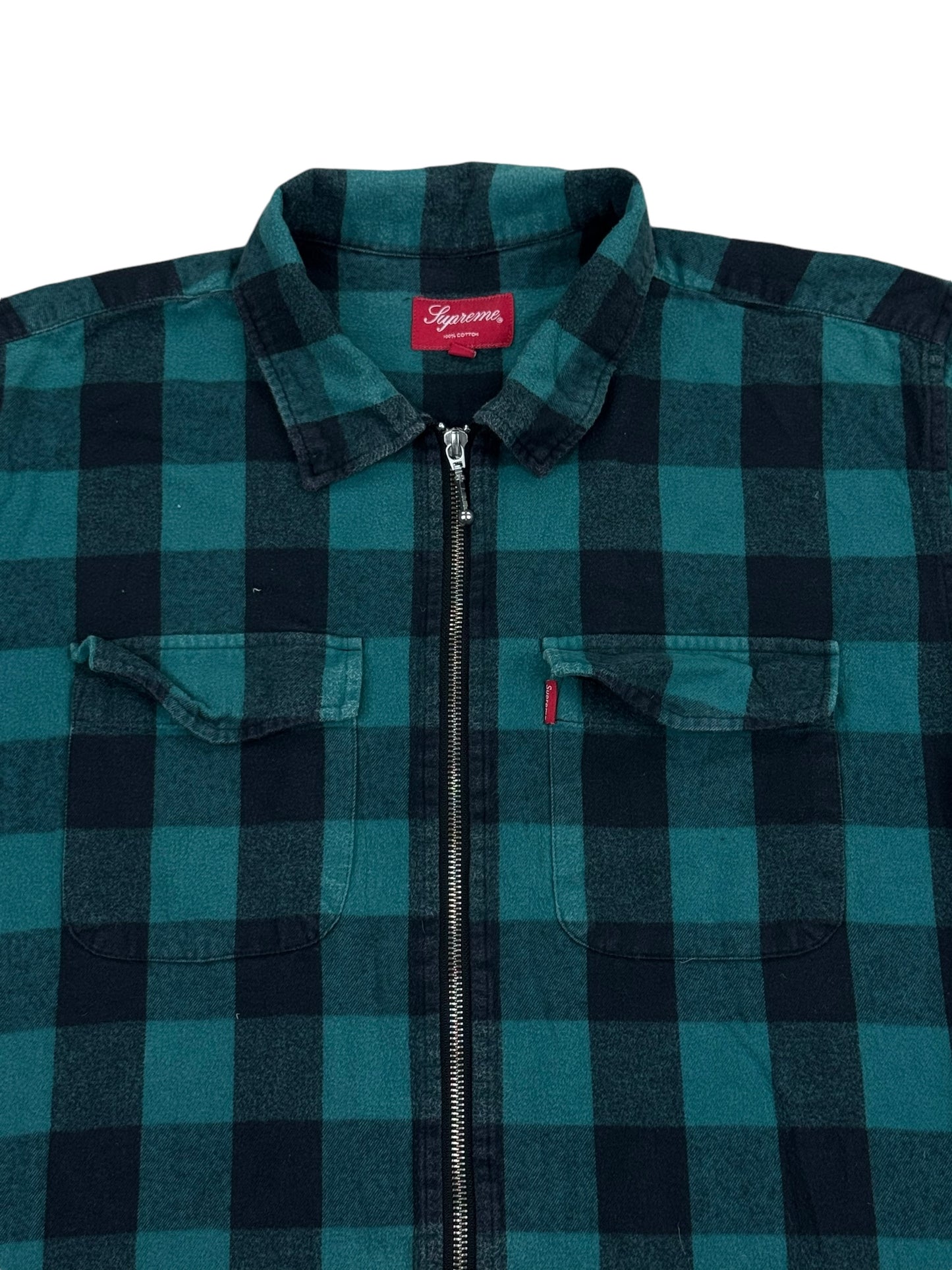 Supreme Buffalo Plaid Flannel Zip Up FW16