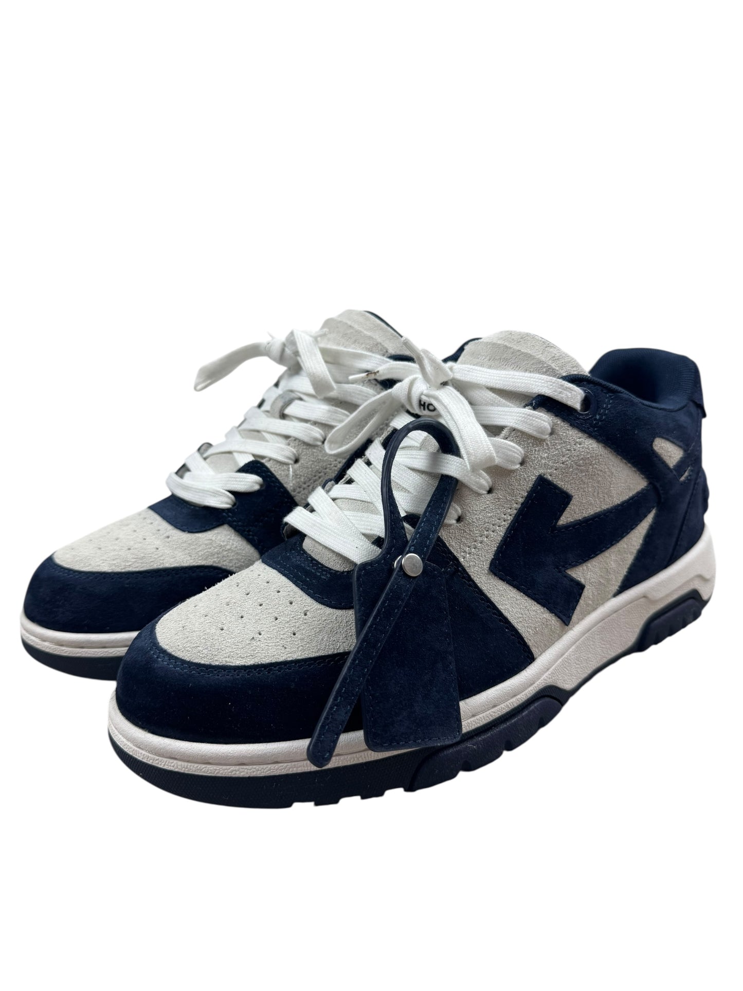 Off White Out Of Office Navy Suede