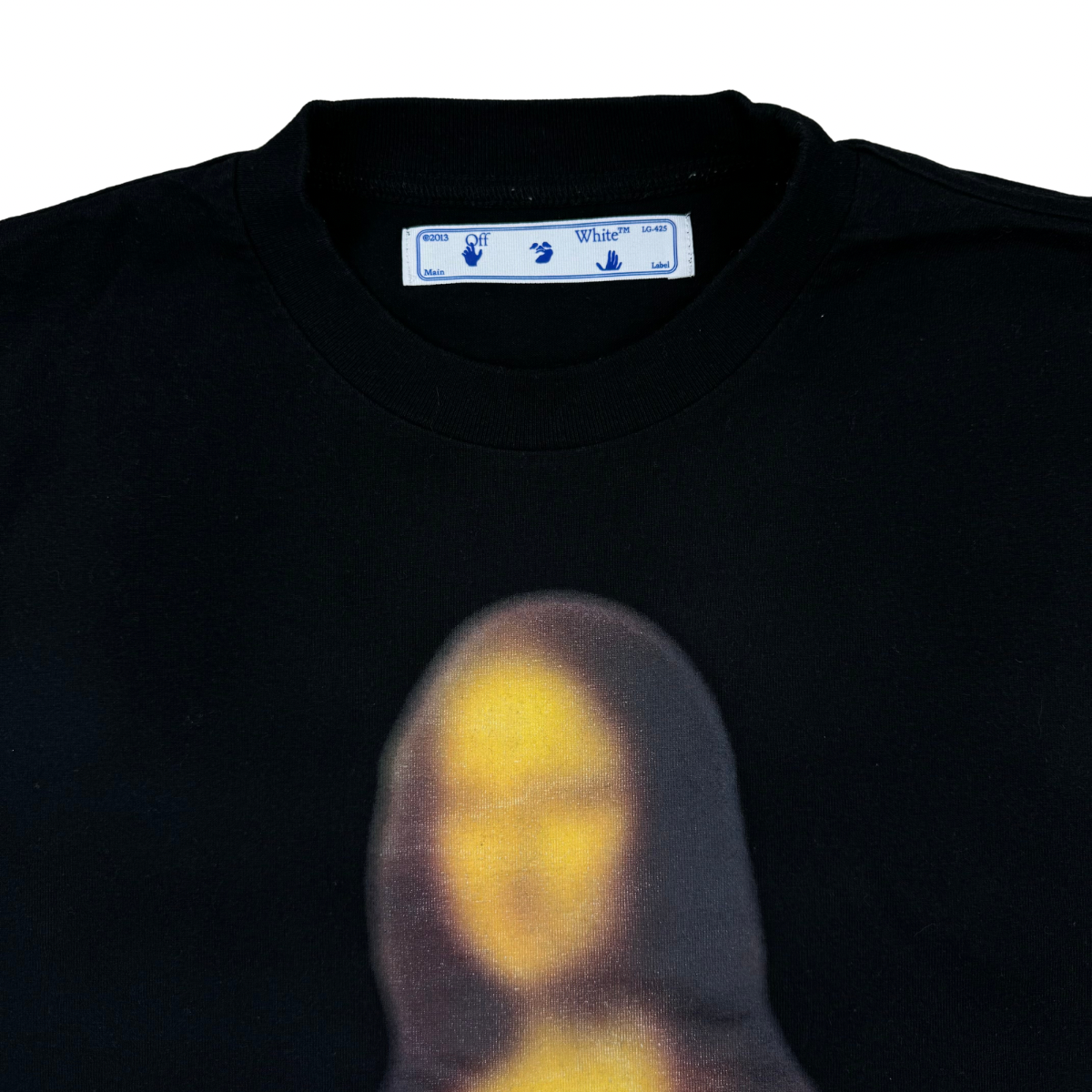 Off White Blurred Mona Lisa T-Shirt - Black