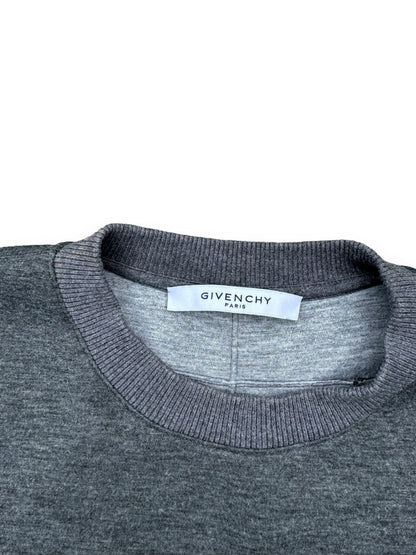 Givenchy Givenchy Grey Neoprene Logo Plaque Detail Sweatshirt