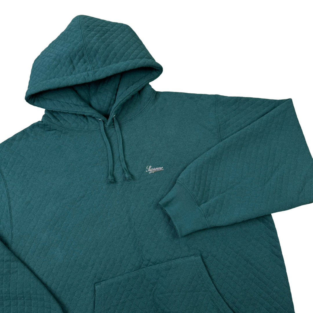 Supreme Micro Quilted Hoodie ‘Dark Pine’