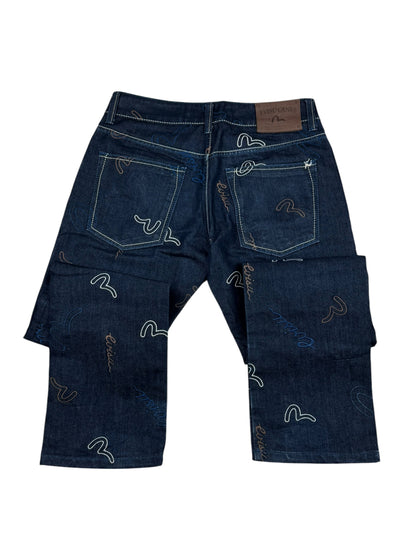 Evisu Heavyweight Straight Fit  All Over Print Jeans