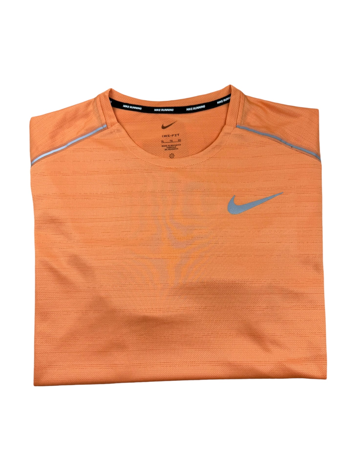 Nike Dri Fit Miler 1.0 Short Sleeve T-Shirt - Orange