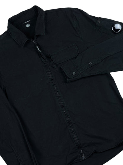CP Company Gabardine Arm Lens Overshirt - Black