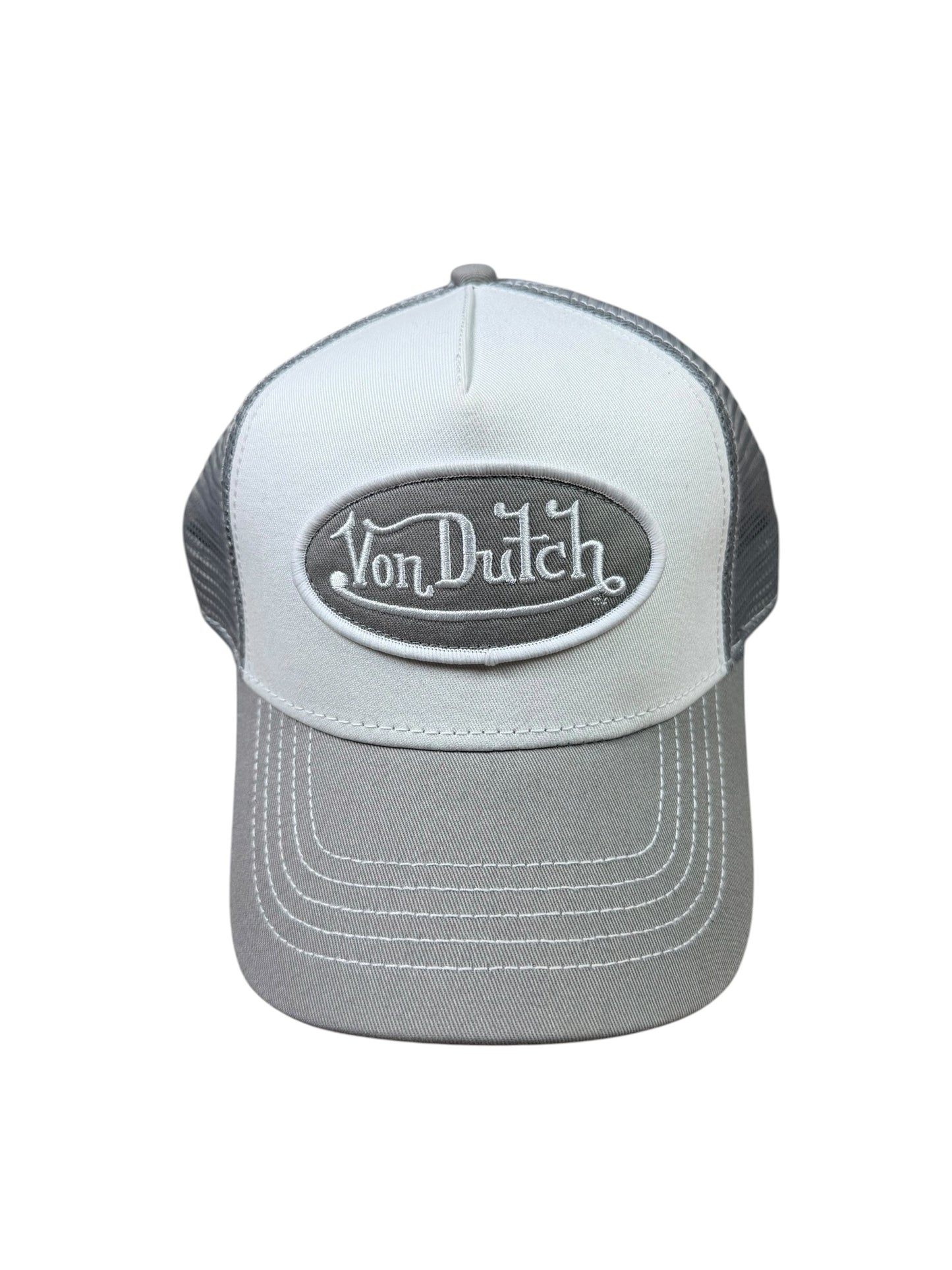Von Dutch White and Light Grey Trucker