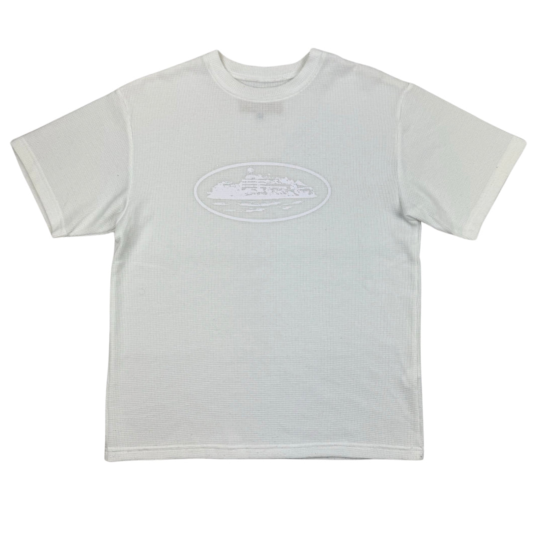 Corteiz Heavyweight Waffle T-Shirt - White/White