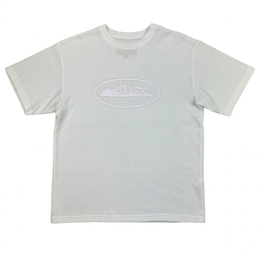 Corteiz Heavyweight Waffle T-Shirt - White/White