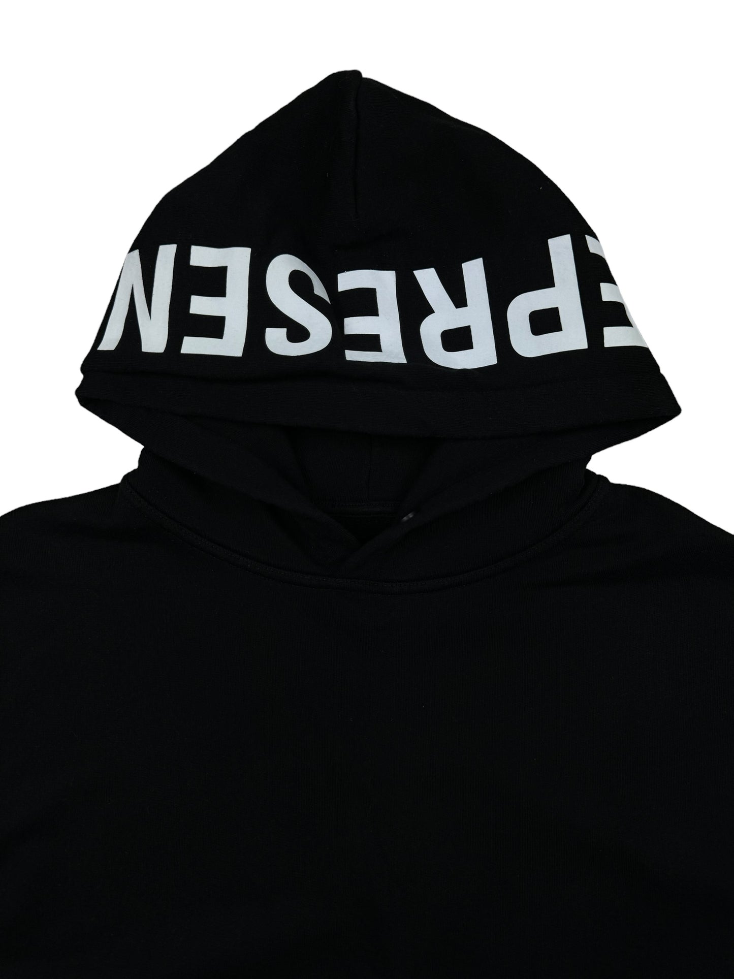 Represent Hood Script Hoodie- Black