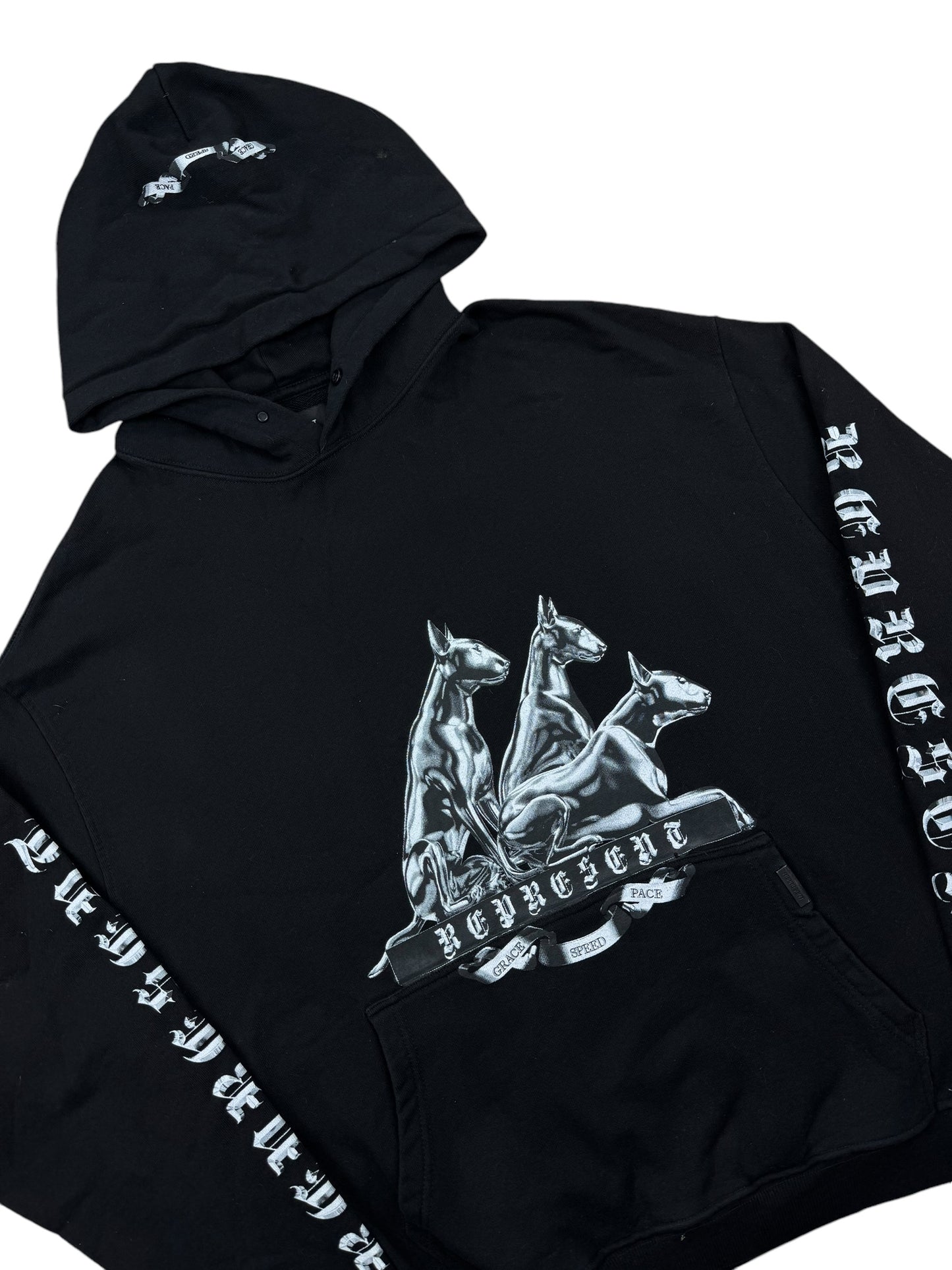 Represent Bullterrier Cotton Hoodie - Jet Black