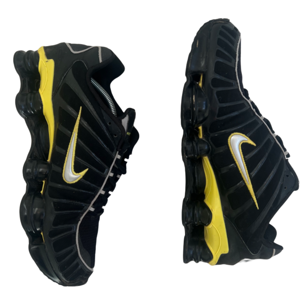 Nike Shox TL Black Dynamic Yellow Metallic Silver