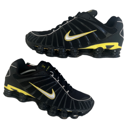 Nike Shox TL Black Dynamic Yellow Metallic Silver